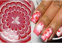 The stages of water marble nails