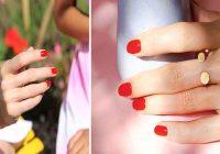 Red semi-permanent varnish: for a timeless manicure