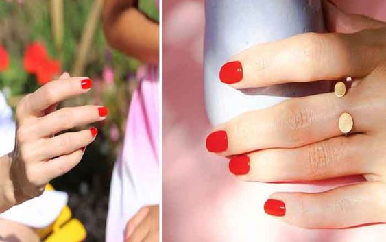 Red semi-permanent varnish: for a timeless manicure